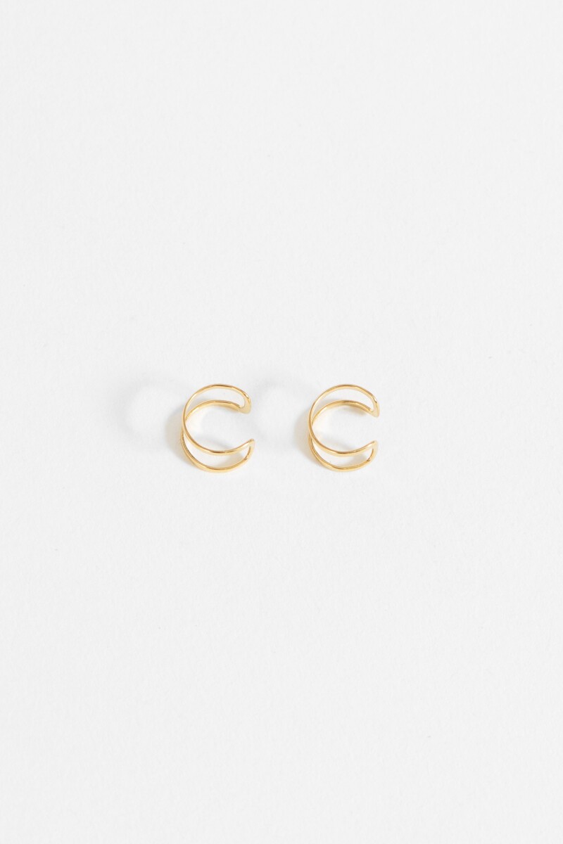 Earcuff doble acero dorado