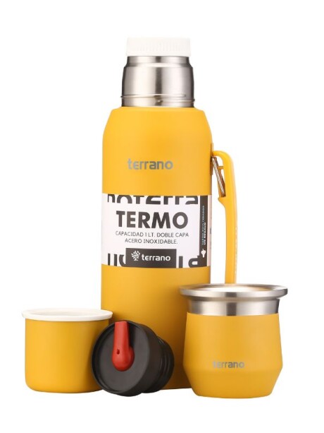Kit Competo - Termo Acero 1LT + Mate Flap Mostaza