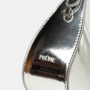 Cartera al hombro Leaf en efecto cuero charol Metalizado