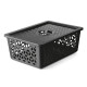 Caja organizadora con tapa G 15L NEGRO
