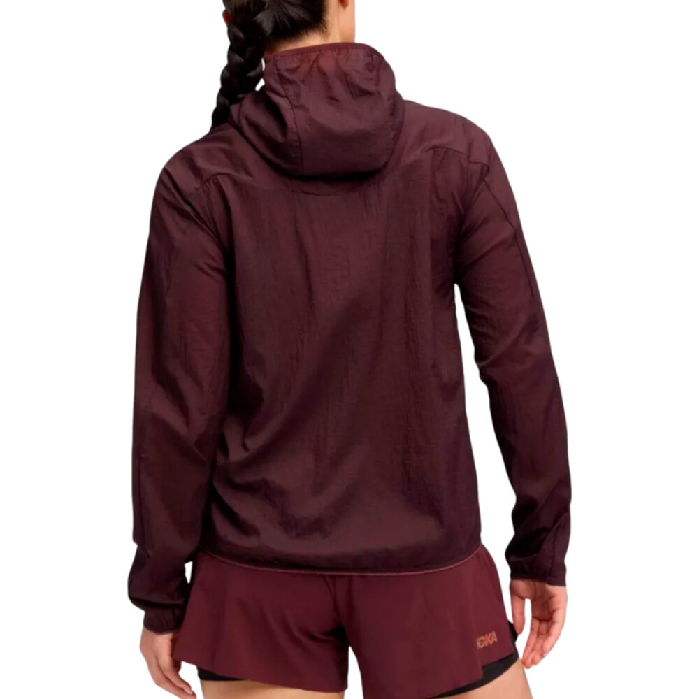 Hoka Campera Skyflow Jacket Mujer - Negro Bordo Negro-Bordo