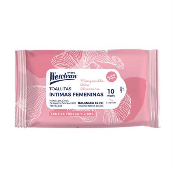 Toallas Humedas WetClean Intimas Toallas Humedas WetClean Intimas