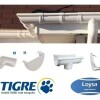 Canaleta pluvial PVC 3m blanco Aquapluv TIGRE Canaleta Pluvial Pvc 3m Blanco Aquapluv Tigre