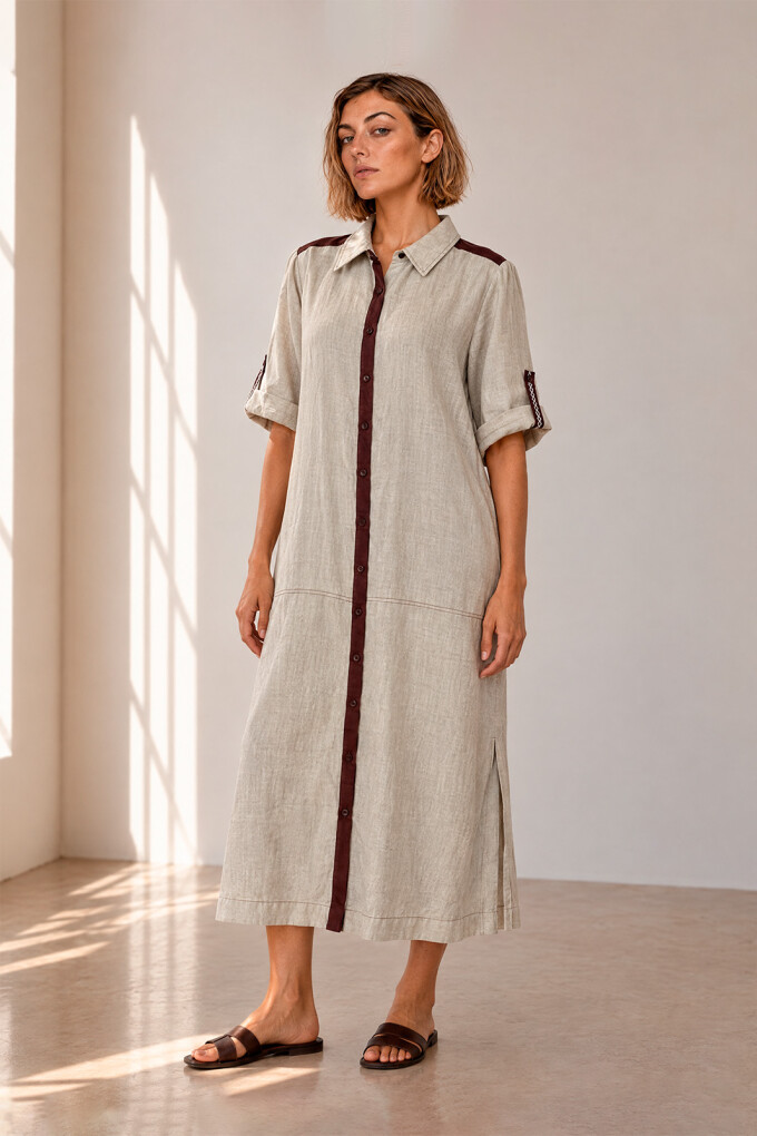 VESTIDO CHEMISE BEIGE