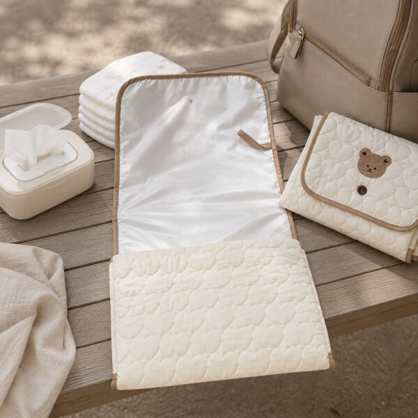 Cambiador De Pañales Plegable Portátil Acolchado Bebé Blanco 1