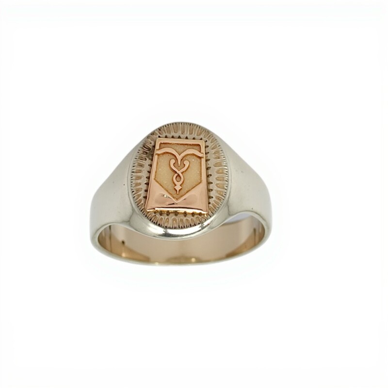 Anillo Profesión Contador - Plata y Oro-Sin Piedra-AP5939 ap5939
