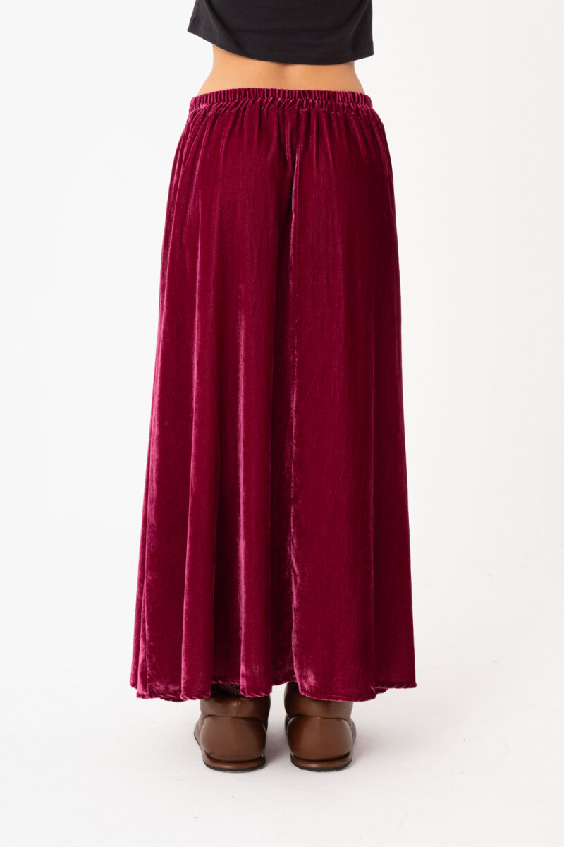 FALDA LARGA EN VELVET Rosa