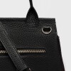 Cartera de Mano Catalana En Cuero Graneado Negro