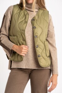 Chaleco Capitoneado Reversible Oliva