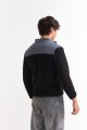 Campera de polar con corderito NEGRO