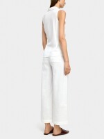 Pantalón Con Bordado 100% Algodón blanco