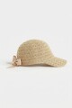 Cap rafia beige