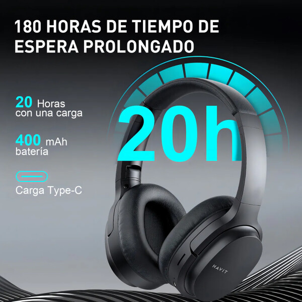 Auricular Havit I62 Bluetooth Batería Aux AURICULAR HAVIT I62 NEGRO C/BT