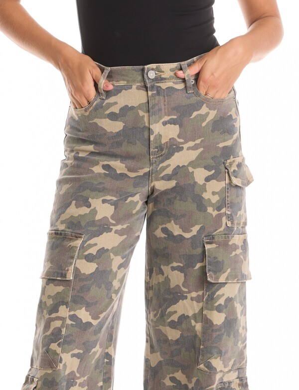 Jean Cargo Camuflado VERDE/MULTI