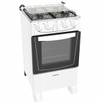 COCINA COMBINADA 4 HORNALLAS, HORNO ELÉCTRICO, AUTO LIMPIANTE- BLANCA S/E blanco
