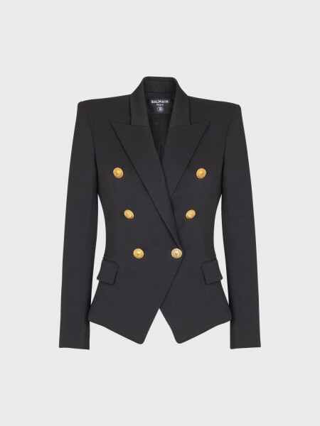 BALMAIN - BLAZER FITTED JACKET 6-BUTTON Negro