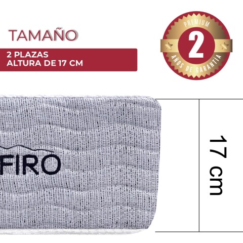 Colchón ZAFIRO LIVE 2 Plazas - Espuma Alta Densidad 28 Kg/m³ - Enrollado al Vacío - 17 cm de Altura - Soporta 120 Kg Colchón ZAFIRO LIVE 2 Plazas - Espuma Alta Densidad 28 Kg/m³ - Enrollado al Vacío - 17 cm de Altura - Soporta 120 Kg