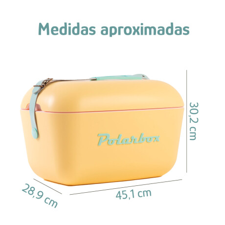 Conservadora Térmica Retro 20L Polarbox Playa Camping Viajes Amarillo/verde Agua