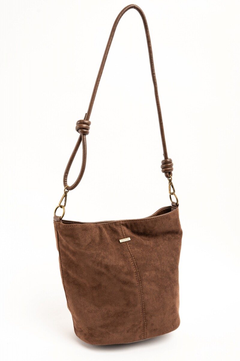 Cartera Gamuza Vegana Chocolate