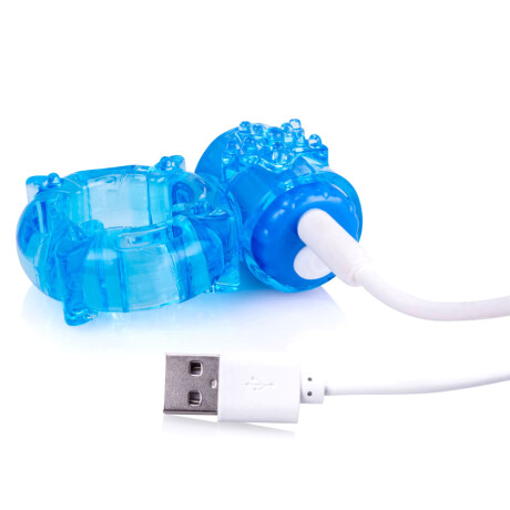 Anillo Vibrador Recargale Charged Big O Azul