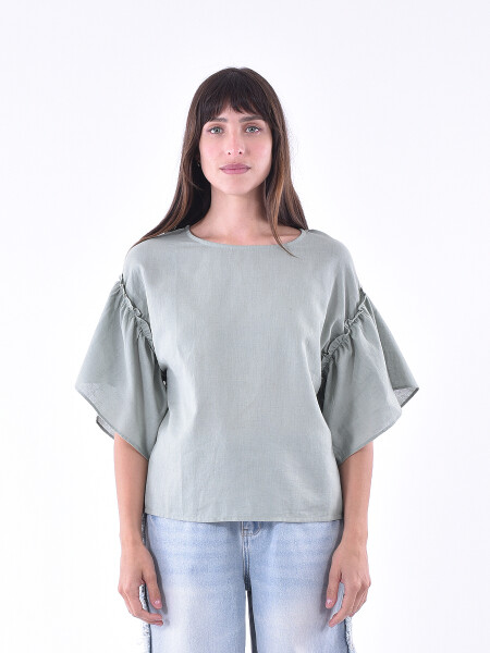 BLUSA MARI VERDE GRISACEO