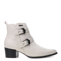 Botas de Mujer Bottero caña baja con hebillas de cuero Blanco
