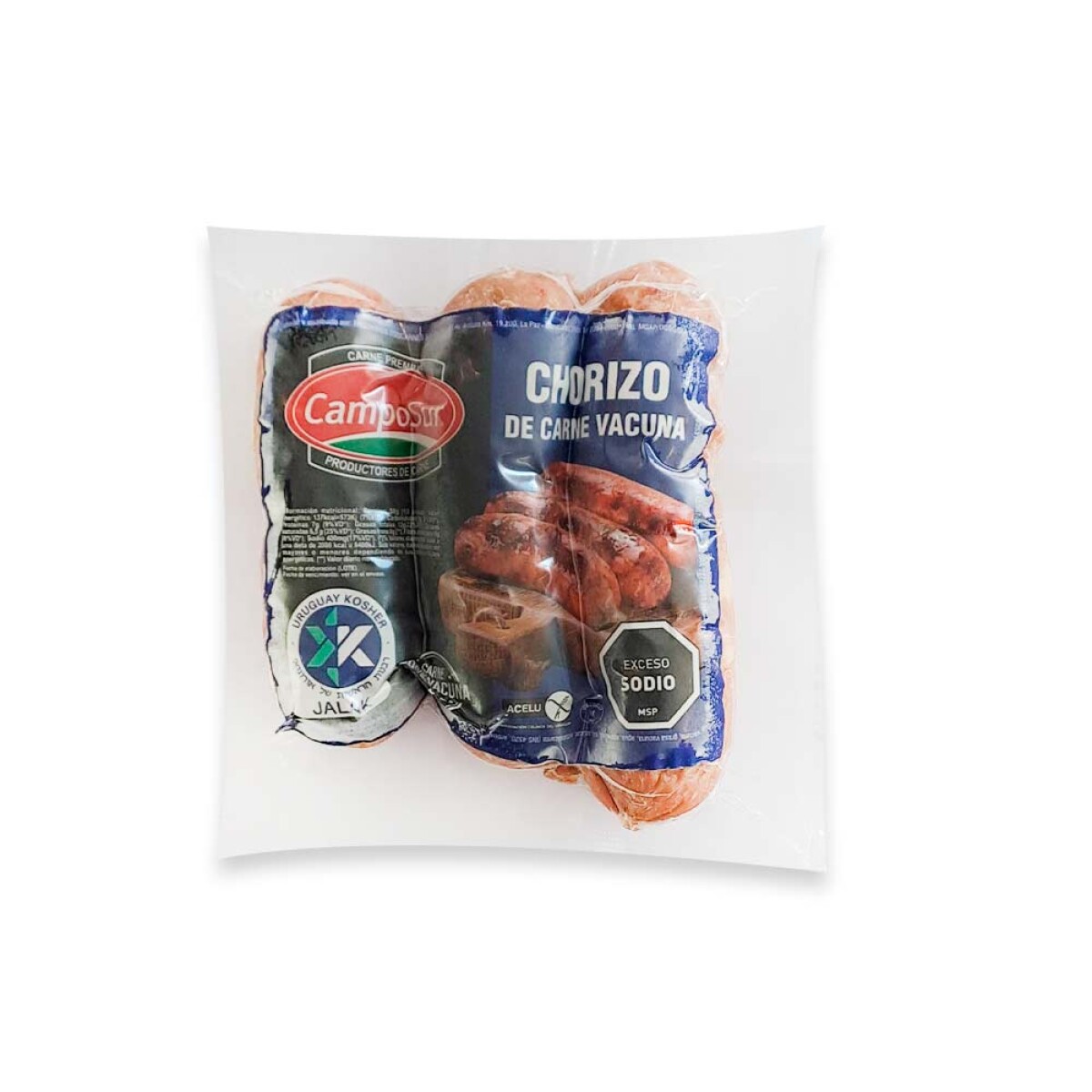 Chorizo Camposur Kosher X 3 Unid. 