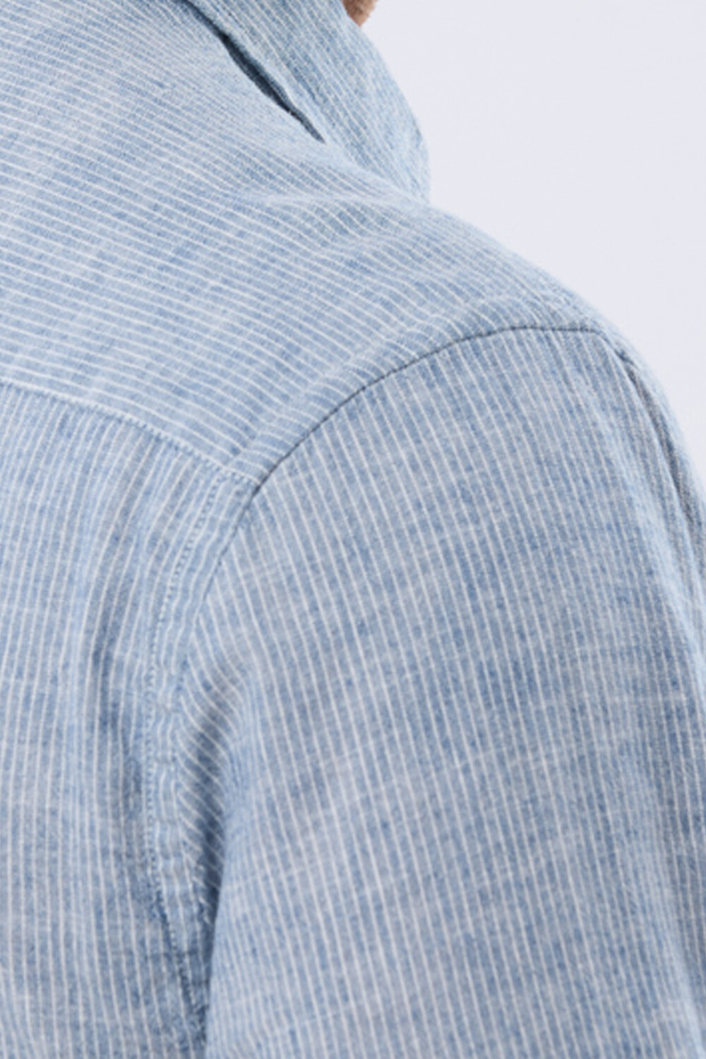 CAMISA DE LINO RAYADA Denim