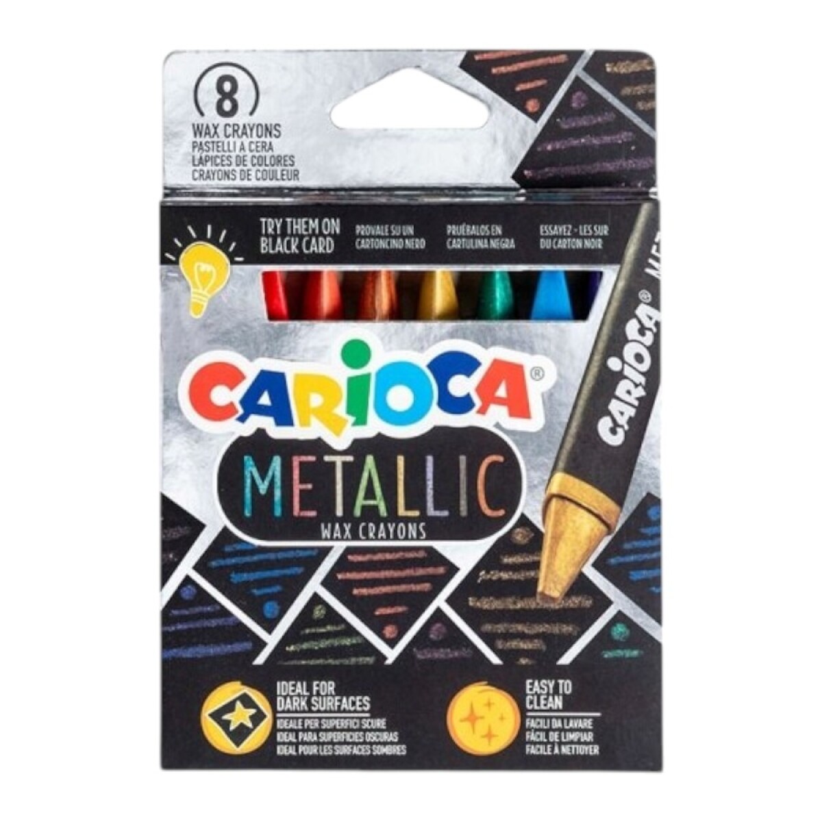 Crayones Metálicos x8 Carioca 