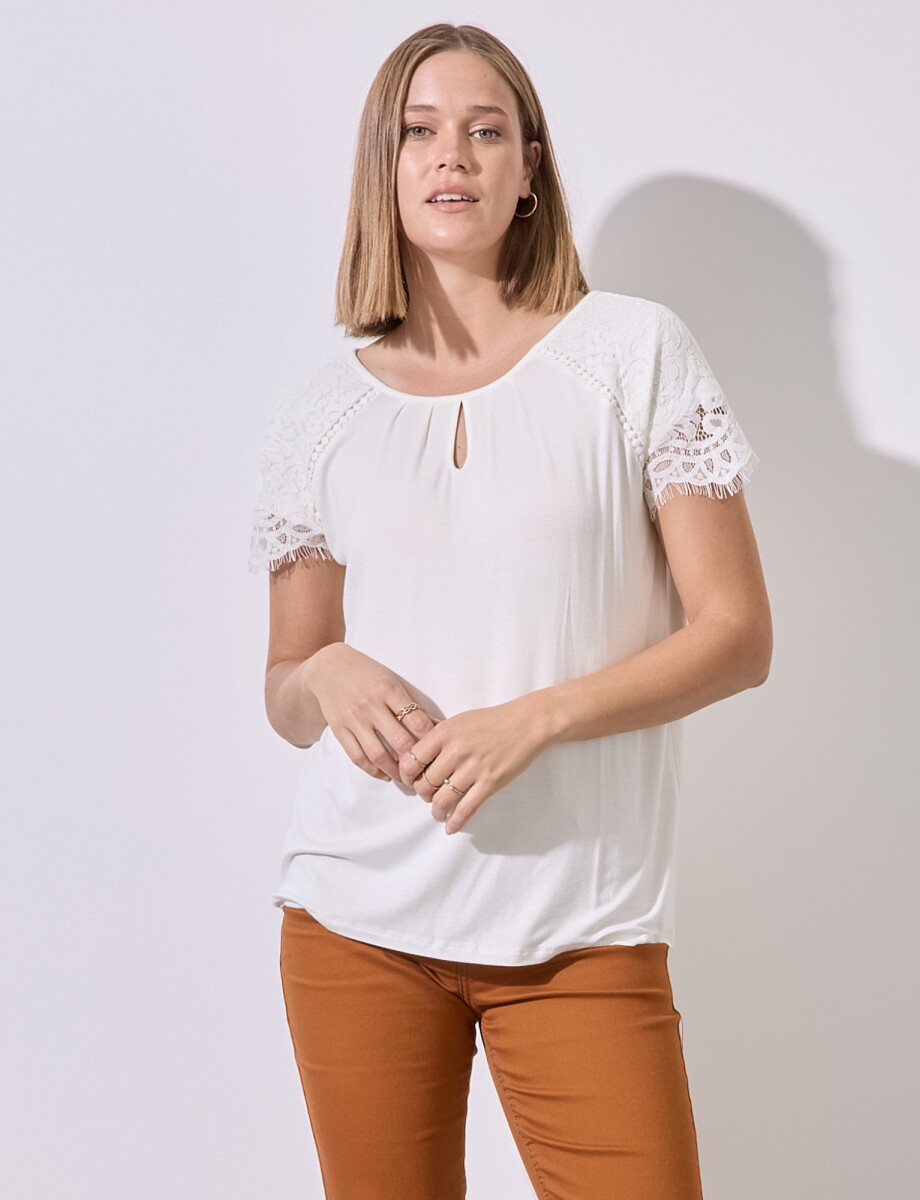 Blusa Crochet - Crudo 