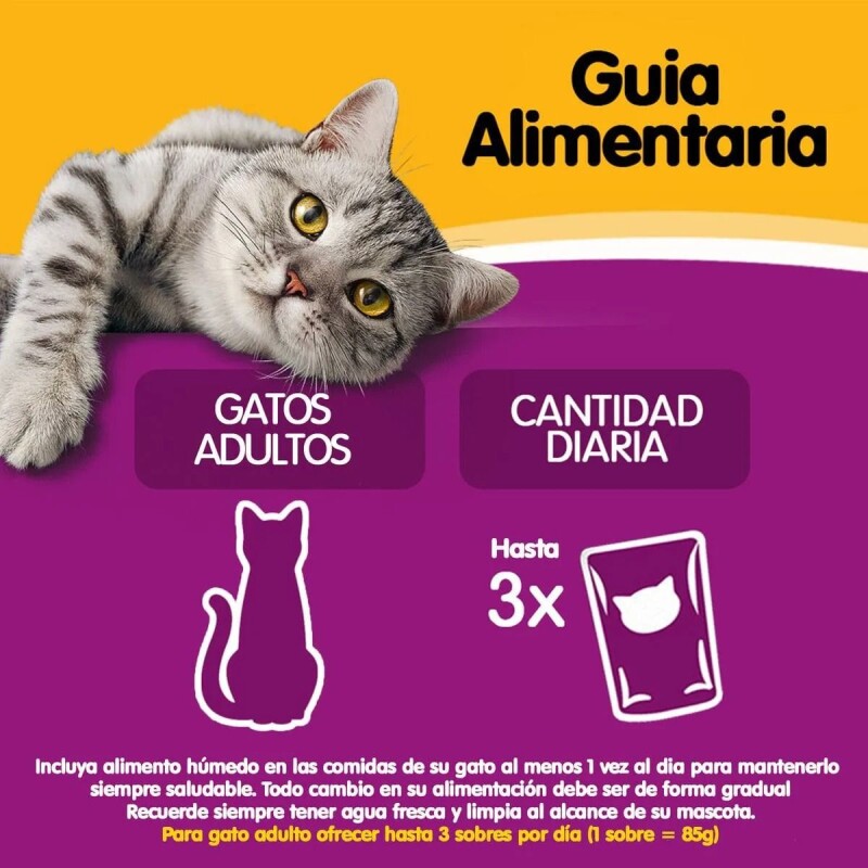 WHISKAS EN SALSA CAJA 12 UNIDADES POLLO