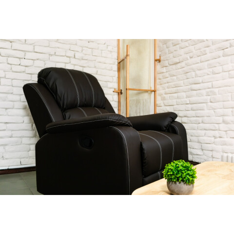 POLTRONA RECLINABLE 1 CUERPO NEGRO LV614 POLTRONA RECLINABLE 1 CUERPO NEGRO LV614
