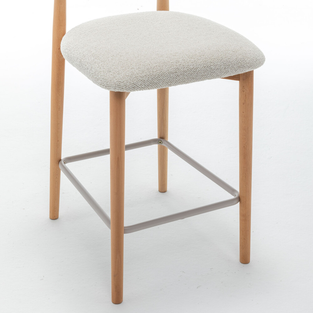 BUTACA BAR MADERA-Y-METAL NATURAL-BEIGE SARAH