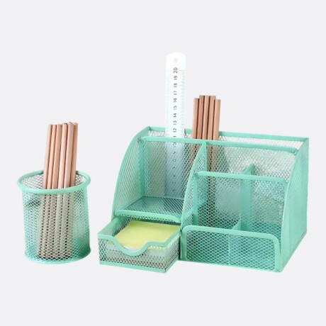 Set Organizador De Escritorio Verde
