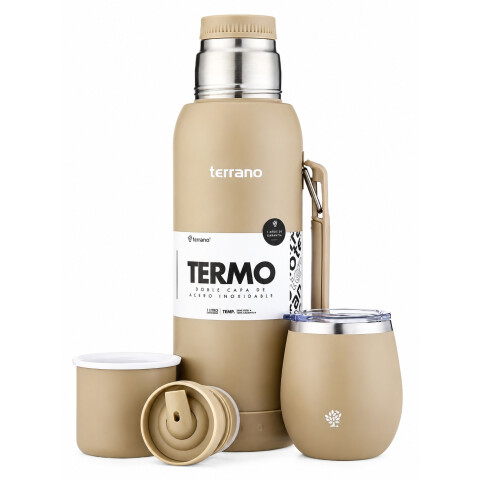 SET TERMO Y MATE TERRANO C/BASE SILICONA 1LT OPACO SET TERMO Y MATE TERRANO C/BASE SILICONA 1LT OPACO
