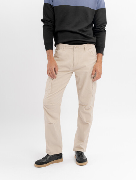 Pantalon cargo caqui
