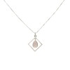 Conjunto rombo y lágrima - Plata 925 - Piedra Cuarzo rosa- CJ3001 - Adulto - Conpiedra