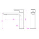 Monocomando Medio Gun Metal Incl Valvula Popup GRAFITO-GUNMETAL