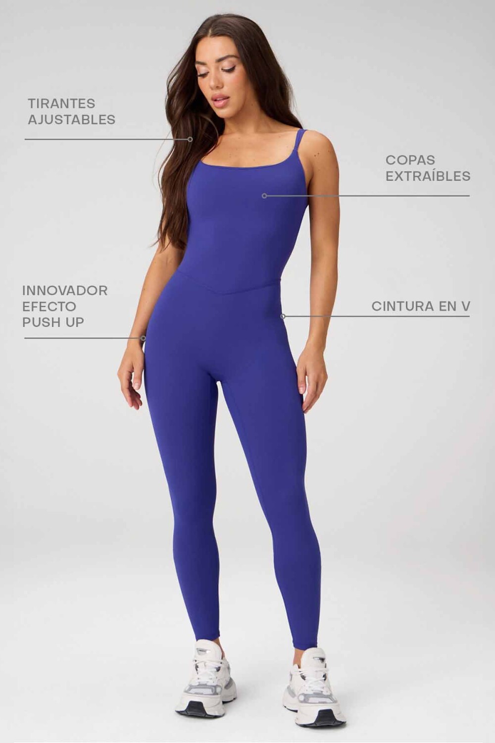 Enterizo Booty Scrunch PureLuxe V-Back Mujer Nightfall