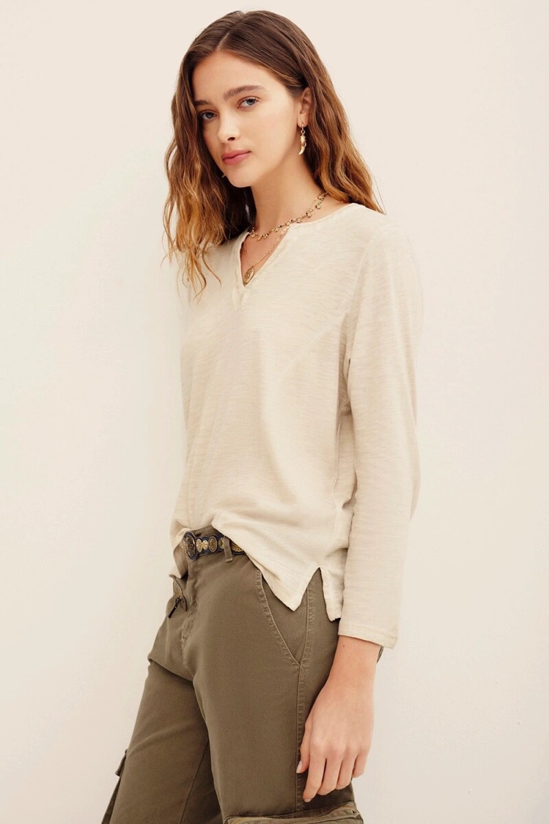 REMERA MATILDA WASHED Beige