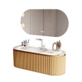 CONJUNTO DE BAÑO HABITARE MODELO LT6005-80 / MUEBLE PVC+ BACHA + ESPEJO CIRCULAR C/ LUZ LED - 80 cm Conjunto De Baño Habitare Modelo Lt6005-80 / Mueble Pvc+ Bacha + Espejo Circular C/ Luz Led - 80 Cm