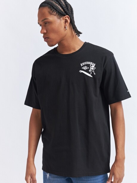 REMERA SURF NEGRO