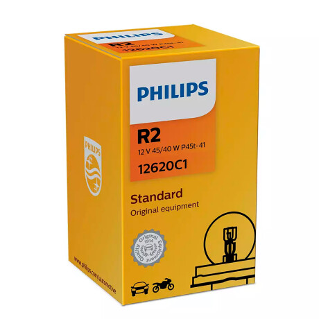 LAMPARA - R2 12V P45T-41 45/40W C1 PHILIPS LAMPARA - R2 12V P45T-41 45/40W C1 PHILIPS