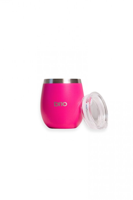 Mate Con Tapa De Acero Inox brio Redondo Frambuesa