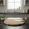 Tabla redonda de bamboo 34 x 1.4 cm. Tabla redonda de bamboo 34 x 1.4 cm.