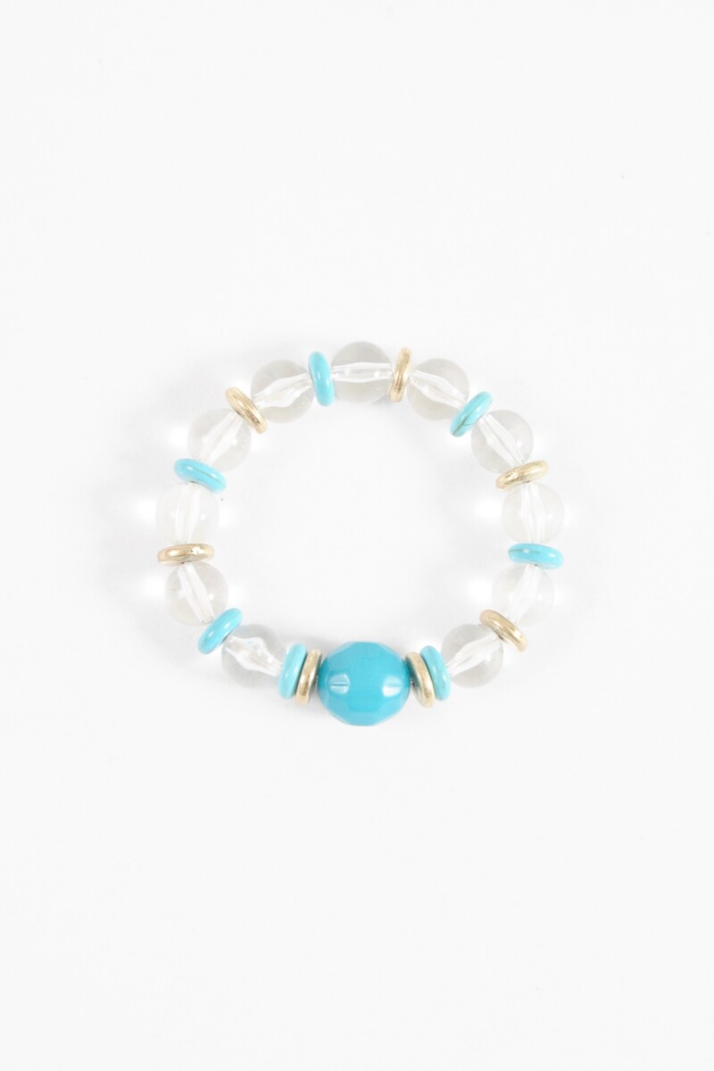 Pulsera borlas transparente transparente