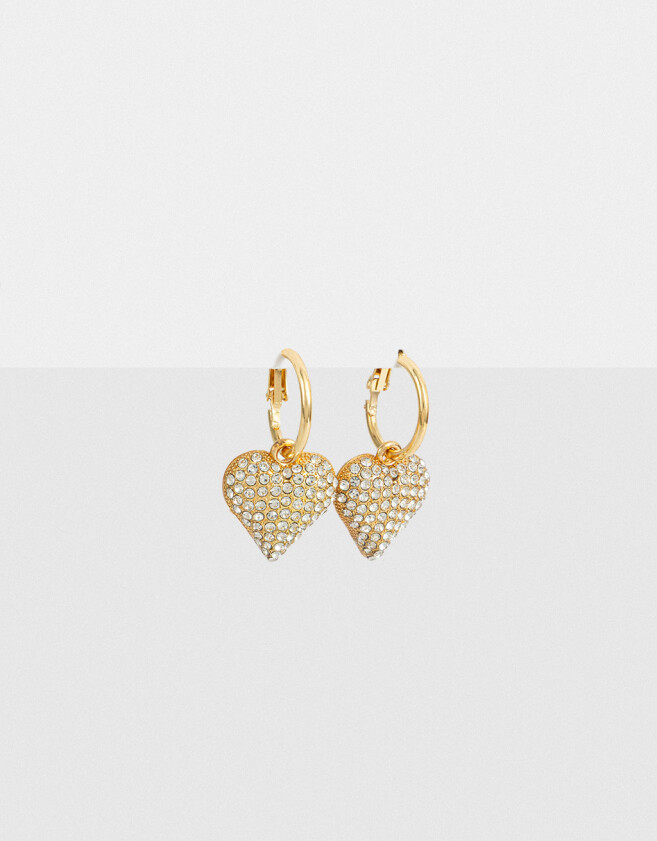 Aros Argollas Con strass Aros Argolla Con Strass - Dorado