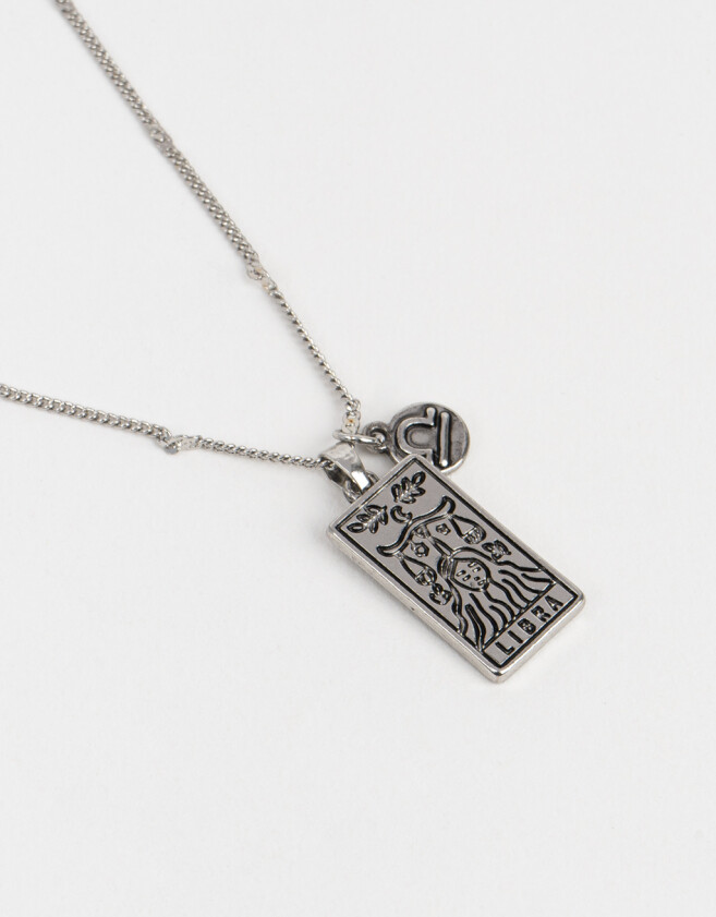 Cadena Corta con Dije De zodíaco Cadena Con Dije De Zodíaco Libra - Plateado