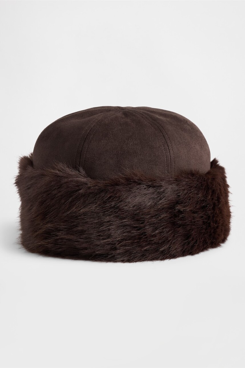 Gorro Piel Sintética Mujer Terra Brown