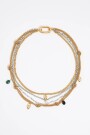 COLLAR MULTICADENAS CORAZONES Oro
